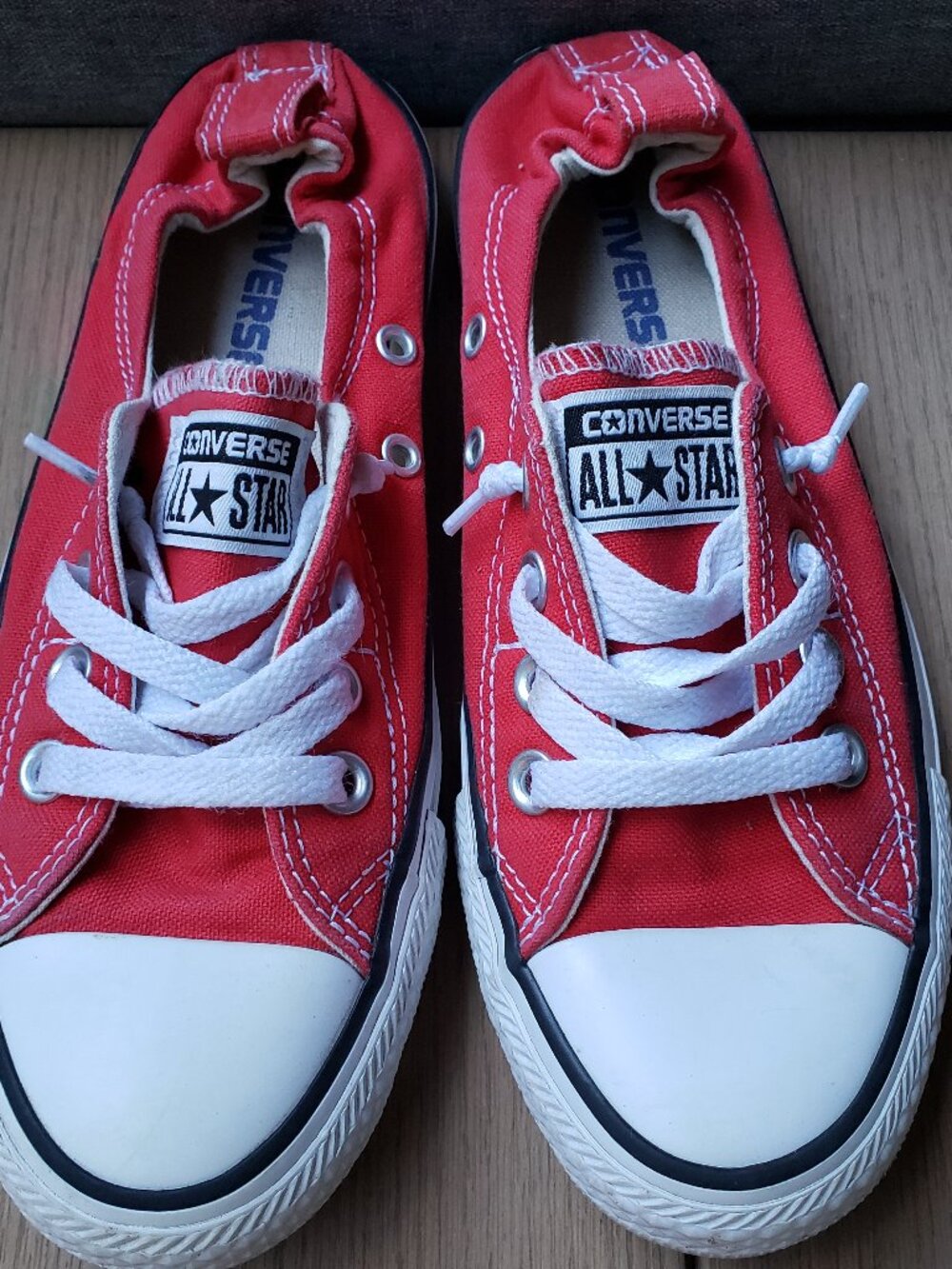 EUC CTAS Converse vintage old school shoreline varsity red / white (6) KICKS